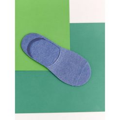 Skarpetki męskie. Niebieskie skarpetki męskie Top Secret, bez wzorów, z dzianiny. W wyprzedaży za 4,99 zł.