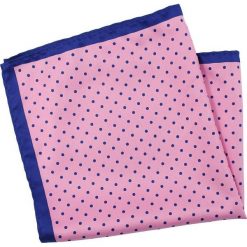 Niebiesko-Różowa Elegancka Poszetka Męska -ALTIES- 34x34 cm, w Kropki, Groszki POSZALTS0506. Niebieskie poszetki męskie Alties, w grochy, eleganckie. Za 27,00 zł.