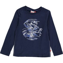 Koszulka "Thomas 312" w kolorze granatowym. Niebieskie t-shirty chłopięce marki LEGO Wear, z nadrukiem, z bawełny, z długim rękawem. W wyprzedaży za 45,95 zł.