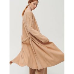 Kardigan z wełną merino i kaszmirem - Beżowy. Brązowe swetry damskie Reserved, s, bez wzorów, z wełny. Za 349,99 zł.