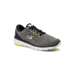 SKECHERS 52957. Niebieskie buty sportowe męskie Skechers, ze skóry ekologicznej, bez zapięcia. Za 279,99 zł.