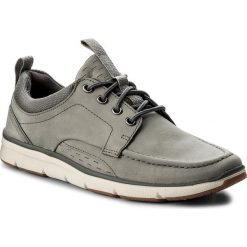 Półbuty CLARKS - Orson Bay 261318597 Grey Nubuck. Szare derby męskie Clarks, z materiału. W wyprzedaży za 299,00 zł.