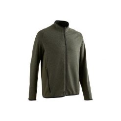 Bluza na zamek Gym & Pilates 500 męska. Brązowe bluzy męskie marki DOMYOS, s, z elastanu. Za 69,99 zł.
