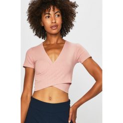 Tally Weijl - T-shirt. Brązowe bluzki damskie TALLY WEIJL, s, bez wzorów, z elastanu, bez kołnierzyka. W wyprzedaży za 29,90 zł.