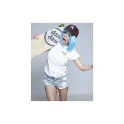 Only good vibes. Białe t-shirty damskie marki Dzadzu by olga wawrzyniak, z napisami, bez kołnierzyka. Za 63,20 zł.