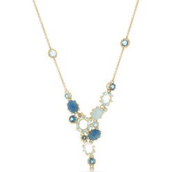 Wspaniały Naszyjnik - złoto 750, Topaz london blue,blue topaz. Żółte naszyjniki damskie W.KRUK, z topazem, złote. Za 12990,00 zł.