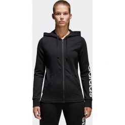 BLUZA ADIDAS ESS LIN FZ HD. Czarne bluzy sportowe damskie marki Adidas, z bawełny. Za 149,99 zł.