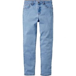 Dżinsy ze stretchem Classic Fit Tapered bonprix jasnoniebieski. Niebieskie jeansy męskie bonprix, m, bez wzorów, z jeansu, klasyczne. Za 89,99 zł.