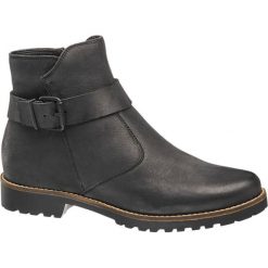 Botki damskie 5th Avenue czarne. Czarne botki damskie na obcasie marki 5th Avenue, z materiału, na zamek. Za 239,90 zł.