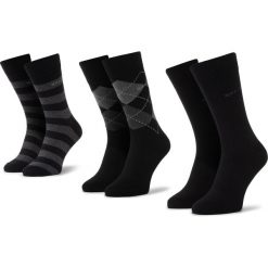 Zestaw 3 par wysokich skarpet męskich QUAZI - QZ-SOCKS-65-04-MEN-006 Czarny. Czarne skarpetki męskie QUAZI, z elastanu. Za 39,00 zł.