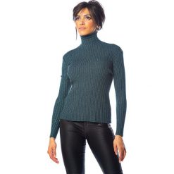 Sweter "Tonie" w kolorze morskim. Niebieskie swetry damskie So Cachemire, m, bez wzorów, z kaszmiru, bez rękawów, bez kaptura. W wyprzedaży za 159,95 zł.