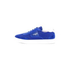 Buty Trussardi 77A00144-9Y099999. Niebieskie trampki męskie marki Trussardi, bez wzorów, bez zapięcia. Za 560,52 zł.