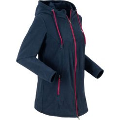 Kurtka neoprenowa ze stretchem, długi rękaw bonprix ciemnoniebiesko-jeżynowy. Niebieskie bluzy damskie bonprix, bez wzorów, z neoprenu, długie, bez kaptura. Za 129,99 zł.