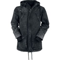 Rock Rebel by EMP Vintage Parka With Teddyhood Kurtka szary. Szare kurtki męskie marki Rock Rebel by EMP, l, bez wzorów, z futra, vintage, bez kaptura. Za 569,90 zł.