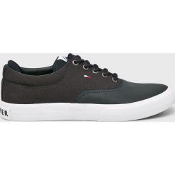 Tommy Hilfiger - Buty. Niebieskie halówki męskie marki TOMMY HILFIGER, z materiału, na sznurówki. Za 349,90 zł.