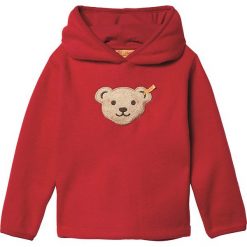 Bluza w kolorze czerwonym. Czerwone bluzy niemowlęce Steiff, z aplikacjami, bez rękawów, bez kaptura. W wyprzedaży za 58,95 zł.