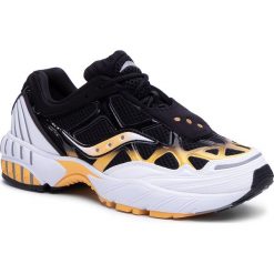 Sneakersy SAUCONY - Grid Web S70466-3 Wht/Blk/Yel. Czarne sneakersy męskie Saucony, bez wzorów, ze skóry ekologicznej, bez zapięcia. Za 579,00 zł.