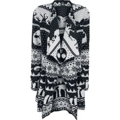 Kardigany damskie: Miasteczko Halloween Fair Isle Kardigan damski czarny/biały