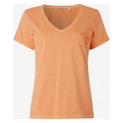 O'Neill Giulia Koszulka Pomarańczowy. Pomarańczowe koszulki damskie O'Neill, l, z haftami, z bawełny, bez kołnierzyka, z krótkim rękawem. Za 137,95 zł.