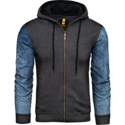 Bluza męska na zamek z kapturem PLUS EIGHTEEN. Bluzy męskie Recea, s, bez wzorów, z bawełny, z kapturem, bez rękawów, z kapturem. Za 299,99 zł.