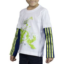Koszulka chłopięca Lk Dy Buzz Ls T białe r. 98 (P90218). Białe t-shirty chłopięce Adidas, bez wzorów, bez rękawów. Za 40,00 zł.