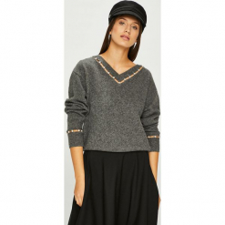 Miss Sixty - Sweter. Szare swetry klasyczne damskie marki Miss Sixty, m, z dzianiny. W wyprzedaży za 539,90 zł.
