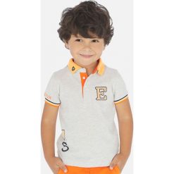 Mayoral - Polo dziecięce 92-134 cm. Szare t-shirty chłopięce Mayoral, z aplikacjami, z elastanu, z krótkim rękawem. Za 96,90 zł.