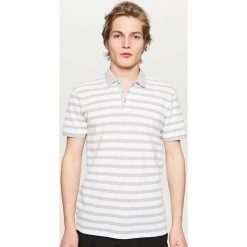 Koszulki polo: Koszulka polo w paski – Jasny szar