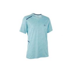 Koszulka do biegania krótki rękaw RUN DRY+ męska. Niebieskie koszulki sportowe męskie marki KALENJI, xl, z elastanu, z krótkim rękawem, do biegania. Za 39,99 zł.