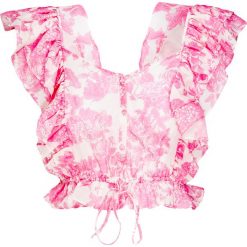 Top LOVESHACKFANCY AVERY. Różowe topy damskie LoveShackFancy, bez wzorów, z bawełny, bez kołnierzyka. W wyprzedaży za 1013,00 zł.