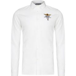 Koszula AERONAUTICA MILITARE Biały. Białe koszule męskie marki Aeronautica Militare, z haftami, biznesowe, z włoskim kołnierzykiem. Za 336,00 zł.