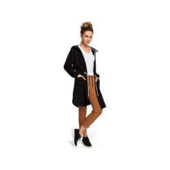 M416 Długa bluza z kapturem czarna. Czarne bluzy damskie Moe, s, z elastanu, długie. Za 215,00 zł.