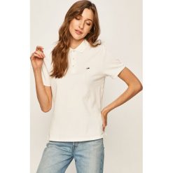Tommy Jeans - T-shirt. Niebieskie bluzki damskie Tommy Jeans, s, bez wzorów, z bawełny, bez kołnierzyka. Za 249,90 zł.