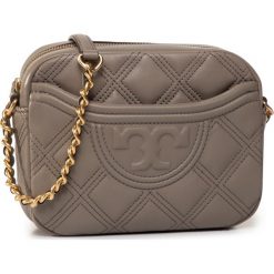 Torebka TORY BURCH - Fleming Soft Camera Bag 62091 Gray Heron 082. Szare torebki klasyczne damskie Tory Burch, bez wzorów, ze skóry, eleganckie, bez dodatków. Za 1749,00 zł.