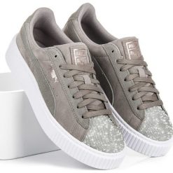 PUMA SUEDE PLATFORM PEBLLE WN`S. Czarne trampki i tenisówki damskie Puma, bez wzorów, bez zapięcia. Za 429,90 zł.