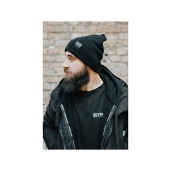 Beanie. Czarne czapki męskie The urban beard, na zimę, bez wzorów. Za 65,00 zł.