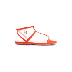 Sandały Patrizia Pepe 2V8062/A484-R554. Pomarańczowe sandały damskie Patrizia Pepe, bez wzorów, bez obcasa, bez zapięcia. Za 299,00 zł.
