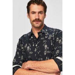 Desigual - Koszula. Niebieskie koszule męskie Desigual, s, bez wzorów, z bawełny, klasyczne, z klasycznym kołnierzykiem, z długim rękawem. W wyprzedaży za 159,90 zł.