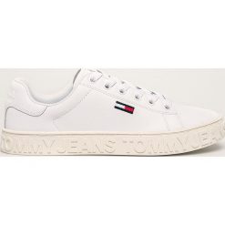 Tommy Jeans - Buty skórzane. Białe sneakersy damskie Tommy Jeans, z jeansu. Za 449,90 zł.