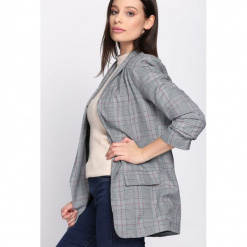 Szara Marynarka Proportions. Szare marynarki i żakiety damskie marki Born2be, l, w kratkę. Za 119,99 zł.