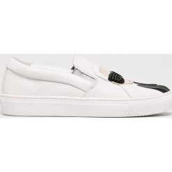 Karl Lagerfeld - Tenisówki. Białe trampki i tenisówki damskie KARL LAGERFELD, bez wzorów, ze skóry, bez zapięcia. W wyprzedaży za 399,90 zł.