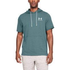Under Armour Sportstyle Bluza Niebieski Zielony. Niebieskie bluzy męskie Under Armour, xl, bez wzorów, z bawełny, bez kołnierzyka, bez rękawów, bez kaptura. Za 206,95 zł.