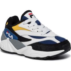 Sneakersy FILA - V94M Jr 1010780.12U Black/White/Citrus. Białe półbuty dziewczęce Fila, na sznurówki. W wyprzedaży za 239,00 zł.