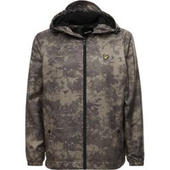 Lyle & Scott PRINTED ZIP THROUGH HOODED Kurtka wiosenna dark sage. Brązowe kurtki męskie marki Lyle & Scott, xxl, bez wzorów, z poliesteru, bez kaptura. Za 509,00 zł.