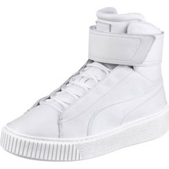 Białe Buty Puma Platform Mid Wn s W 364242 02. Białe buty sportowe damskie Puma, bez wzorów, z materiału, sportowe. W wyprzedaży za 339,00 zł.