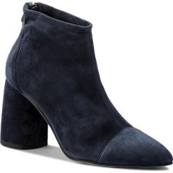 Botki EVA MINGE - Langreo 3E 18GR1372413ES 807. Niebieskie botki damskie na obcasie marki Eva Minge, ze skóry. W wyprzedaży za 319,00 zł.