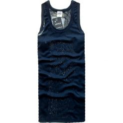 Koszulka męska tank top granatowa Recea. Koszulki męskie Recea, xl, bez wzorów, z bawełny, sportowe, bez kołnierzyka, bez rękawów. Za 14,99 zł.