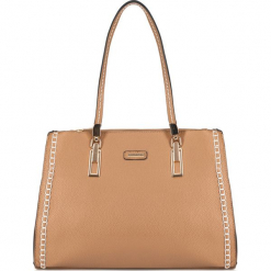 Torebka damska 83-4Y-650-9. Brązowe shopper bag damskie Wittchen, w paski, do ręki, zdobione. Za 149,00 zł.