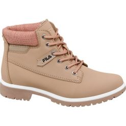 Trapery damskie Fila różowe. Czerwone botki damskie na zamek Fila, z materiału. Za 179,90 zł.