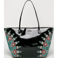 Desigual - Torebka. Szare torebki klasyczne damskie Desigual, z materiału, duże. Za 349,90 zł.